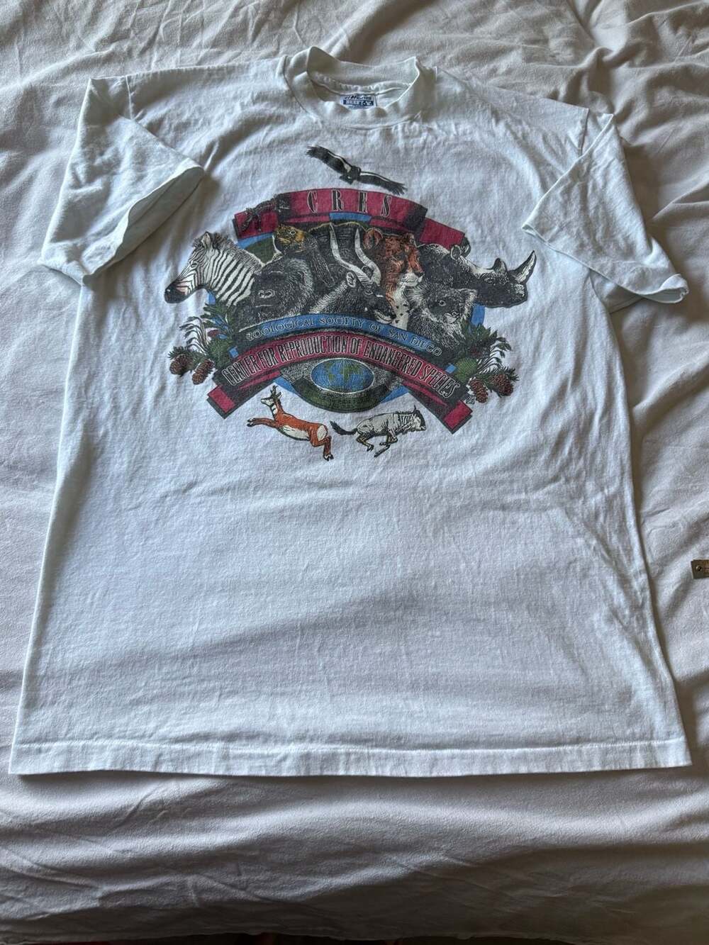 VTG 90s CRES Center for Reproduction of Endangered Species San Diego Zoo Shirt